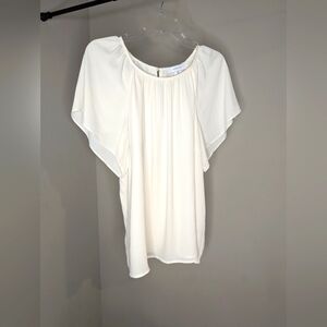 Cream Short Sleeve Top